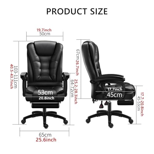 Silla de Oficina Ejecutiva con Masaje 7 Puntos y Ruedas