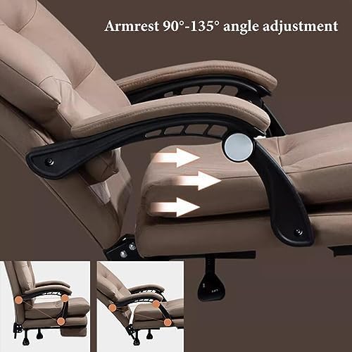 Silla de Oficina Ejecutiva Reclinable con Masaje y Reposapiés