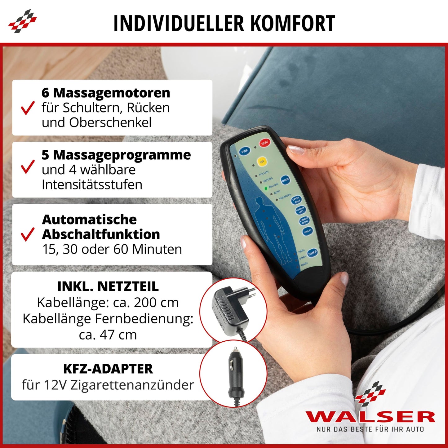 Funda de Masaje para Coche Walser Relax Drive