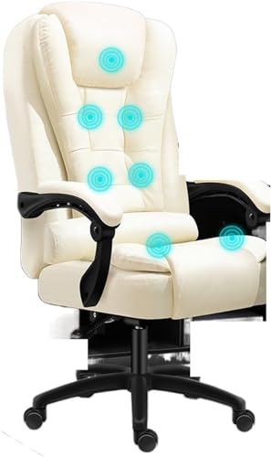 BODHIS Silla de Oficina Moderna con Reposapiés y Masaje