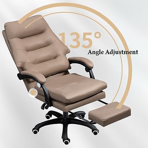 Silla de Oficina Ejecutiva Reclinable con Masaje y Reposapiés