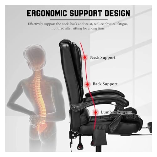 Silla Ejecutiva Grande de Oficina con Masaje y Reposapiés