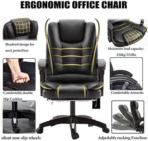 Silla de Oficina Ejecutiva con Masaje y Altura Ajustable