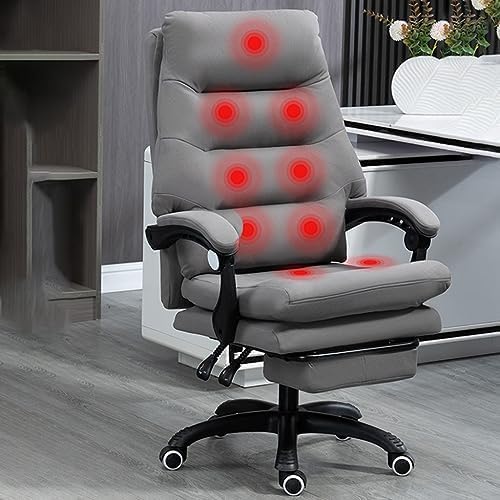 Silla de Oficina Ejecutiva Reclinable con Masaje y Reposapiés