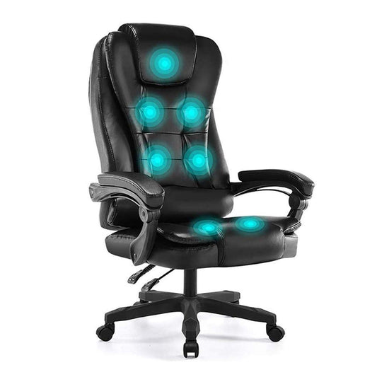 FYMLP Silla Ergonómica de Oficina con Masaje Cuero