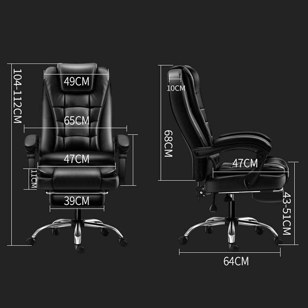 FYMLP Silla Ergonómica de Oficina con Masaje Cuero