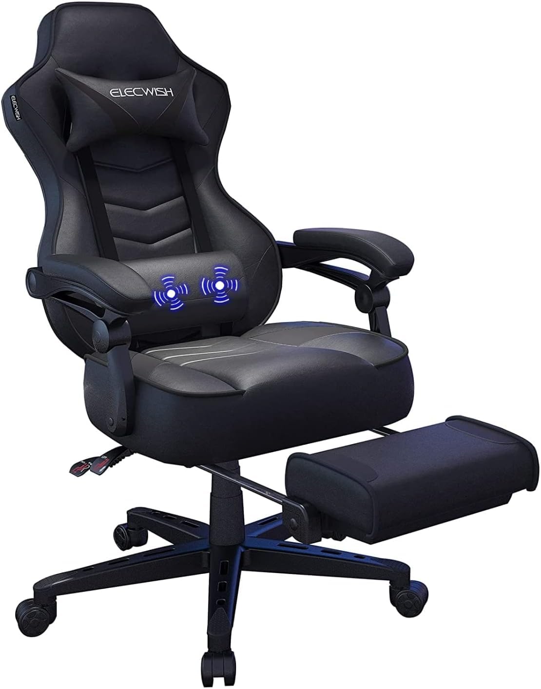Fullwatt Silla de Juegos Reclinable con Masaje y Reposapiés