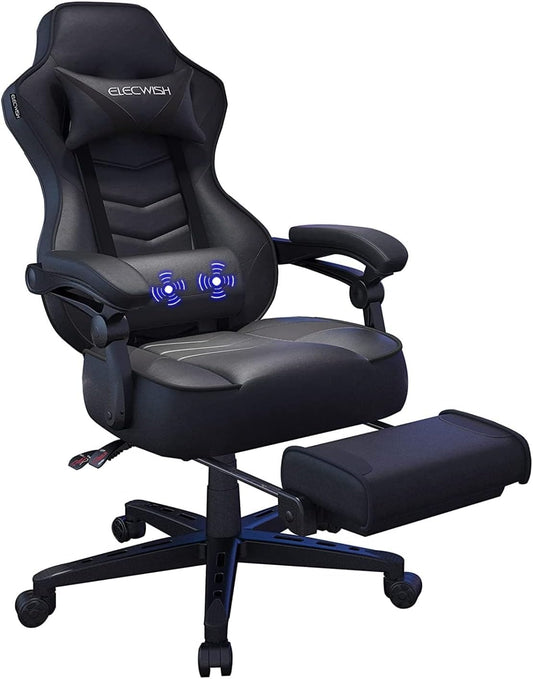 Fullwatt Silla de Juegos Reclinable con Masaje y Reposapiés