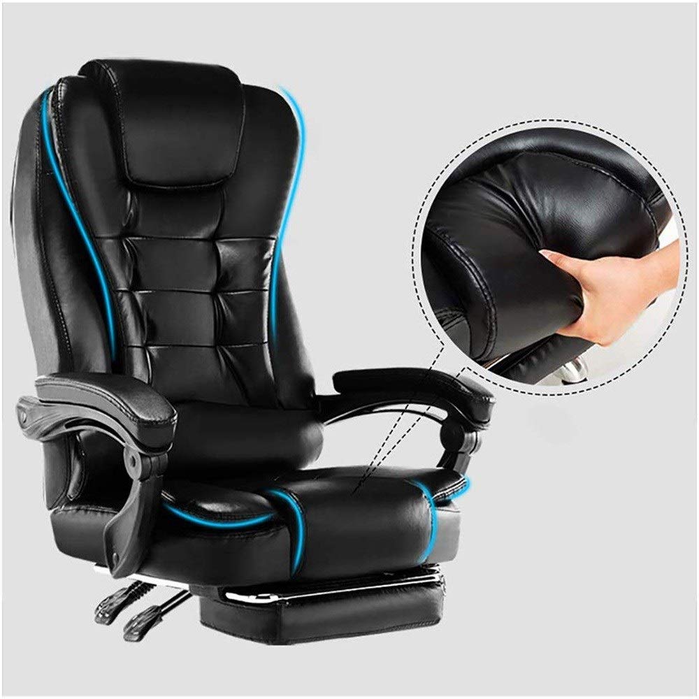 FYMLP Silla Ergonómica de Oficina con Masaje Cuero