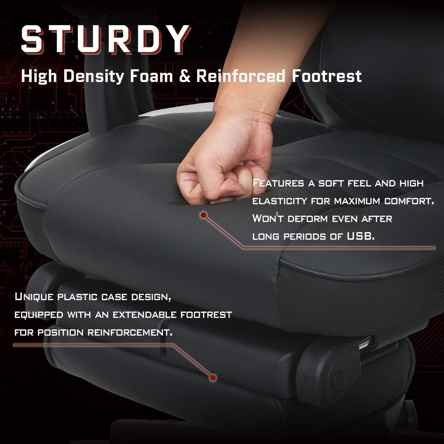 Fullwatt Silla de Juegos Reclinable con Masaje y Reposapiés