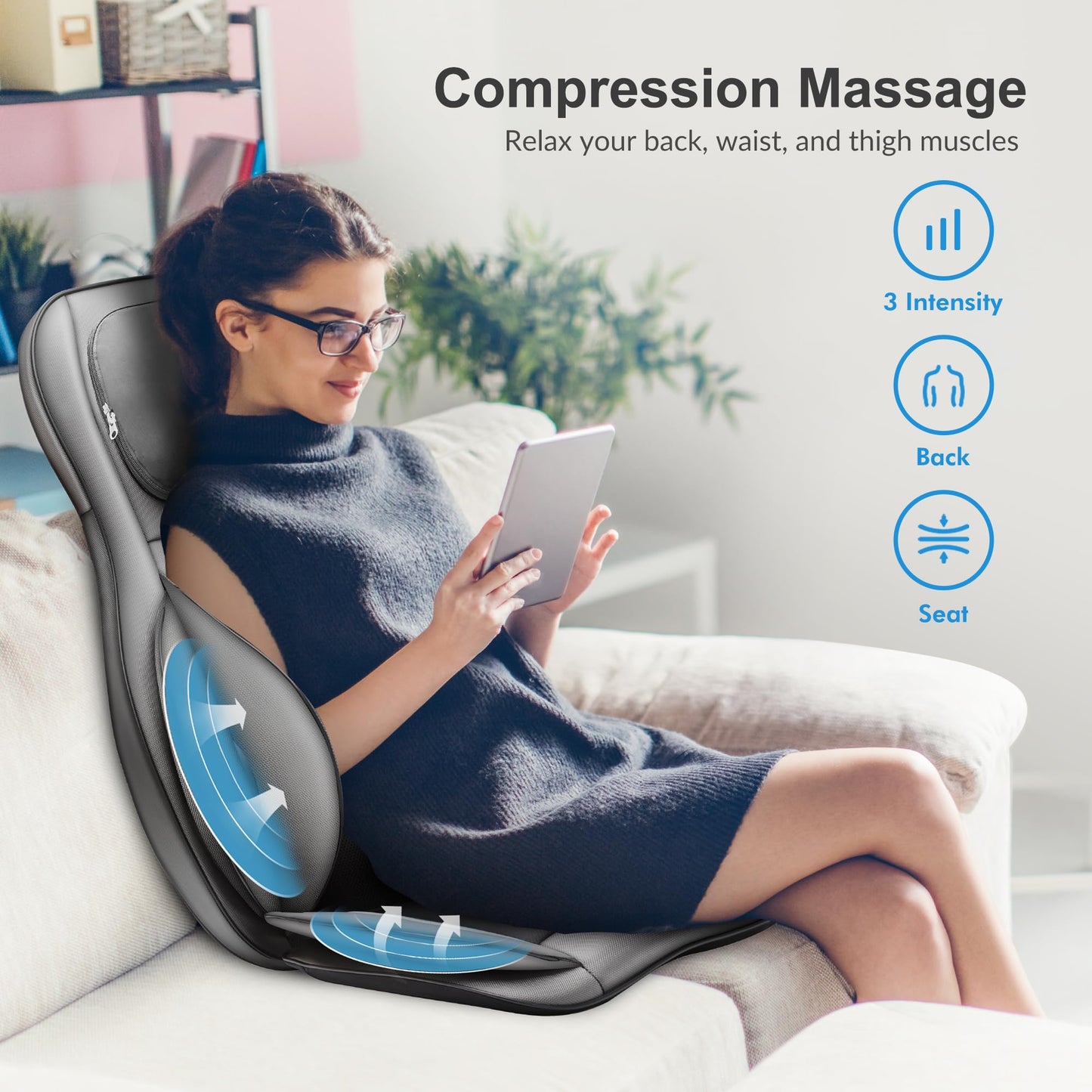 Comfier Masajeador de Cuello y Espalda con Calor Shiatsu